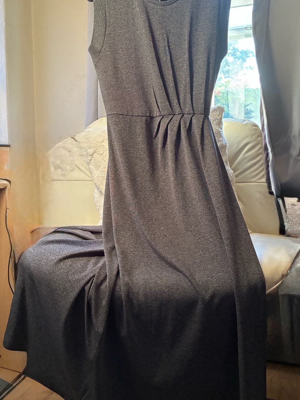 Club Monaco Gray Heathered Knit maxi dress
